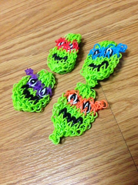 Items similar to Ninja Turtle Rainbow Loom Bracelet on Etsy