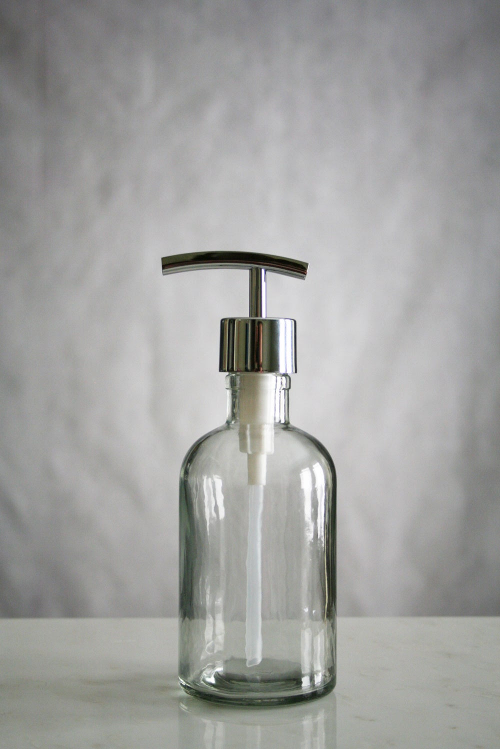 Mini Recycled Glass Soap Dispenser Clear Glass By Rail19 On Etsy 1236