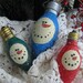 3 Snowman Christmas tree ornaments, handpainted Tree Lights, Holiday Ornament, Christmas Bowl Filler, Gift Tag, Secret Santa, hostess gift