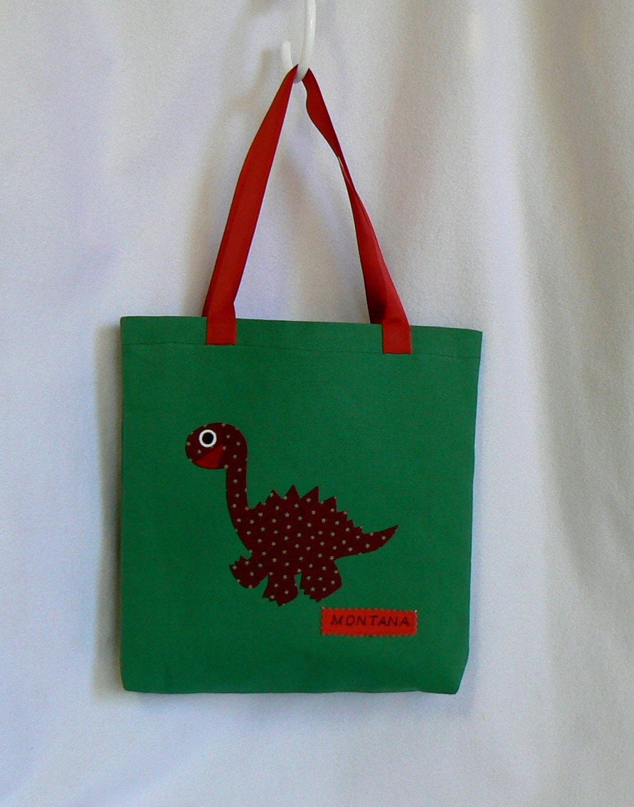 Tote Bag for Kids, Personalized Book Bag, Car Trip, Dinosaur Tote, Toy ...