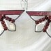 Stained Glass Cafe Curtains Vintage Look Lace Window Curtains or Corners PAIR