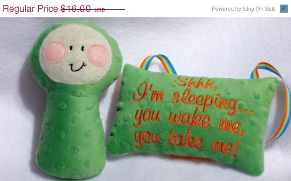 END OF YEAR Baby shower gift Shhh Baby Sleeping Nursery Door Pillow and dolly Il_570xn