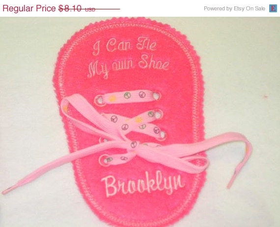 END OF YEAR Girls Felt Personalized Learn to Tie Your Shoe Great Educational learning toy Il_570xn