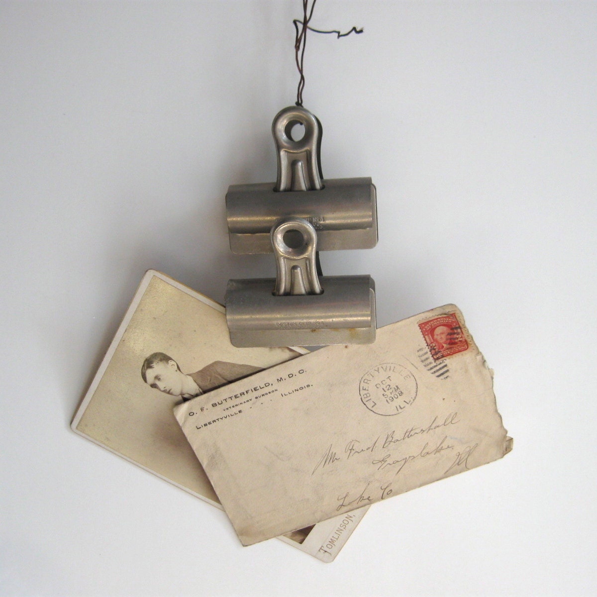 2 vintage paper clamps large paper clips by anythinggoeshere