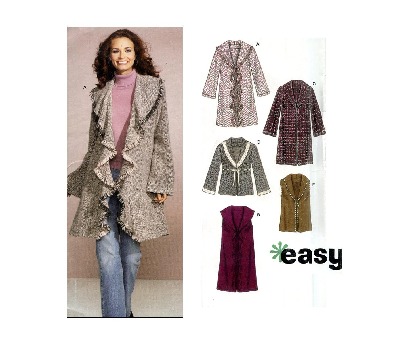 Easy Shawl Collar Jacket Sewing Pattern by