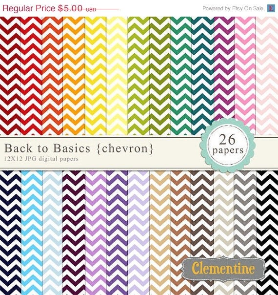 40% OFF SALE Chevron digital paper 12x12, digital scrapbooking paper, royalty free commercial use- Instant Download Il_570xn