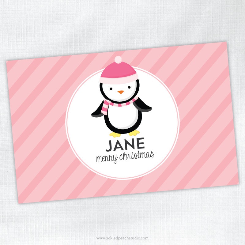 Penguin Girl Personalized Placemat - laminated, double-sided Il_570xn