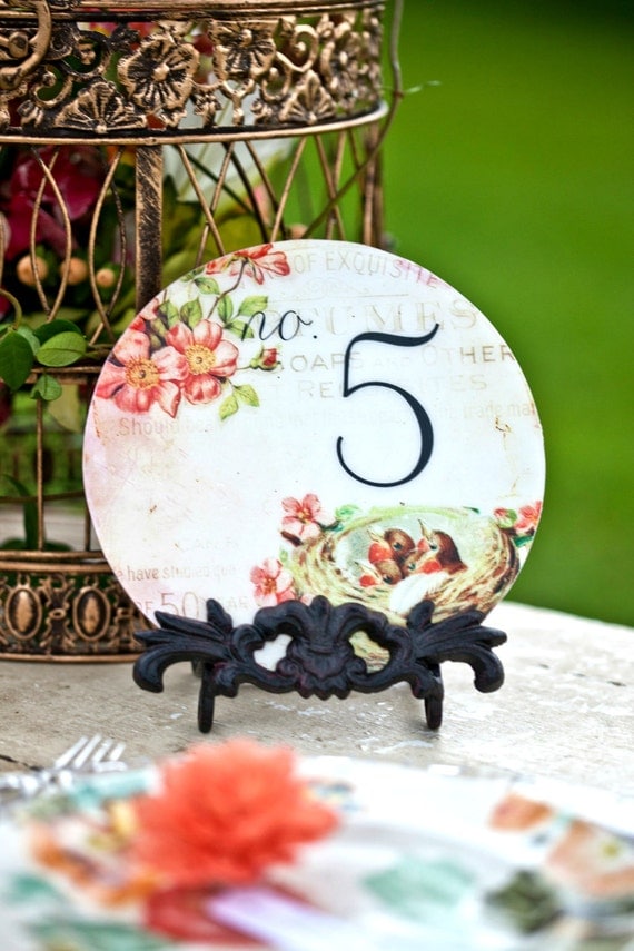 Wood Table Numbers, Wedding Table Number, Circle Table Numbers