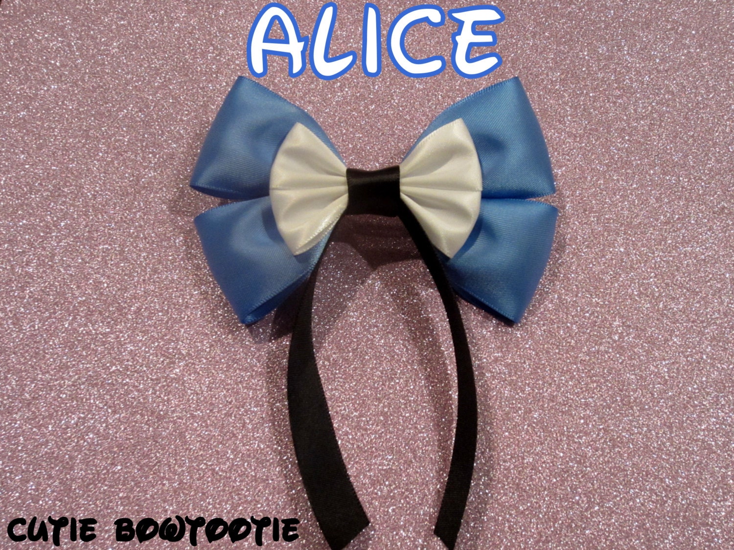 Alice in Wonderland Hair Bow Disney Inspired