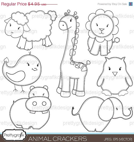 40% OFF SALE animal cracker digital stamp commercial use, vector graphics, digital stamp, digital images - DS449 Il_570xn