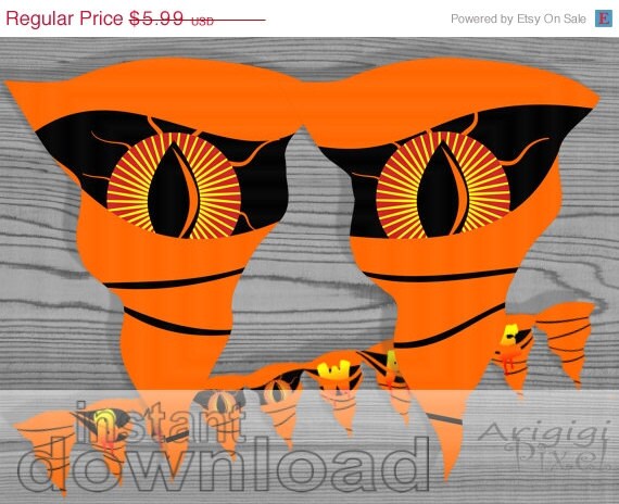 EVERYTHING 70 % OFF printable Halloween party banner, mummy, spooky eyes, orange , '' beware '' text, party garland, decoration, DIY, insta Il_570xn