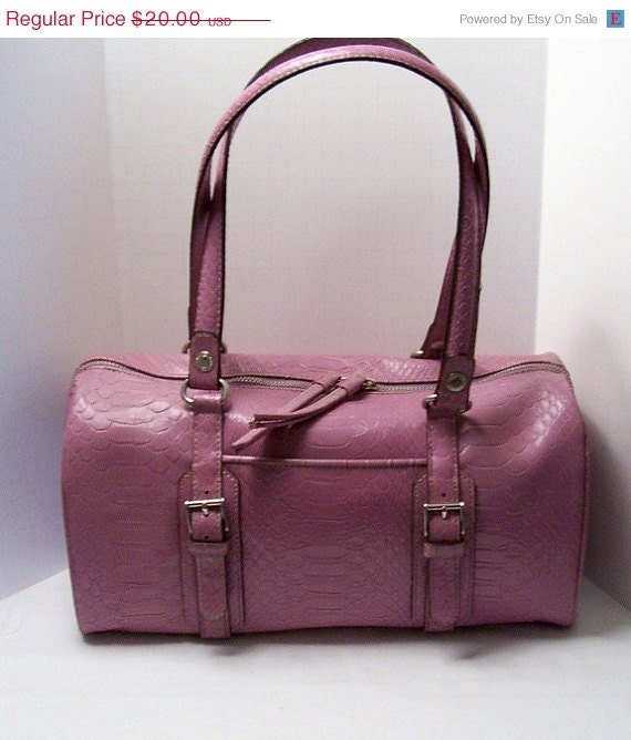 pink alligator purse