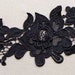 Black Venise Rose Trim Bridal Wedding Lace Trim Gorgeous