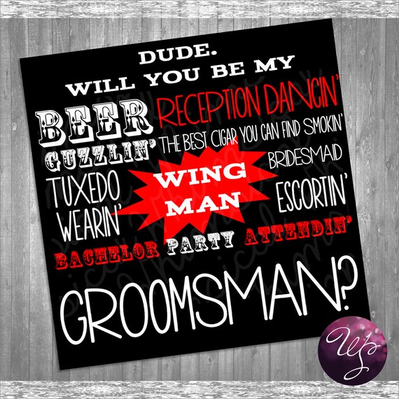 Groomsman Proposal Cards Beer Guzzlin By WhimsicalStationery