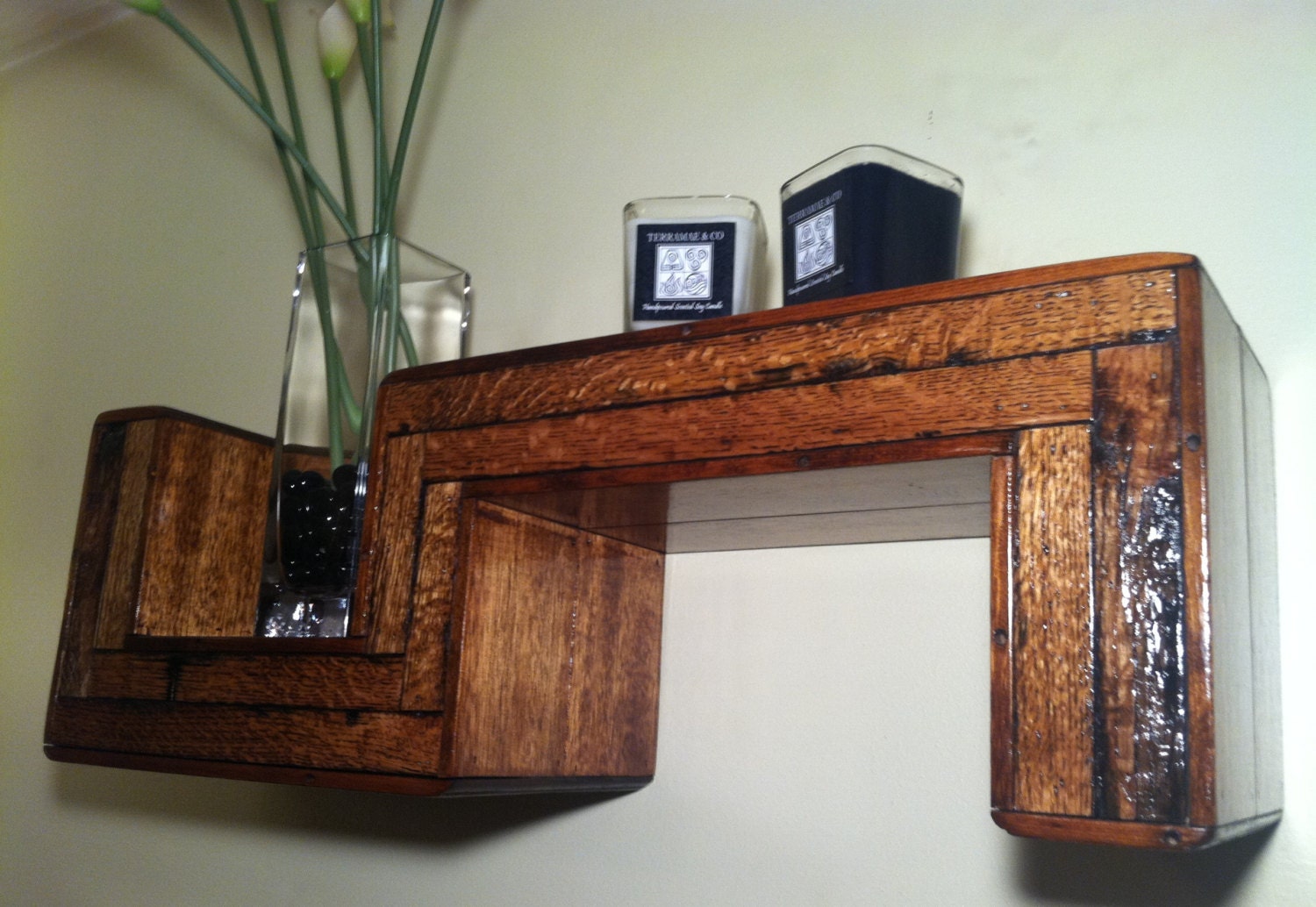 Barnwood Shelves Set of 2 Abstract Floating by TerramaeAndCo