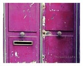 Paris Photography, "Paris Radiant Orchid Door", Color Photography, Urban Wall Decor, Modern, French Home Decor, Travel, Europe, Paris - ThreeColors