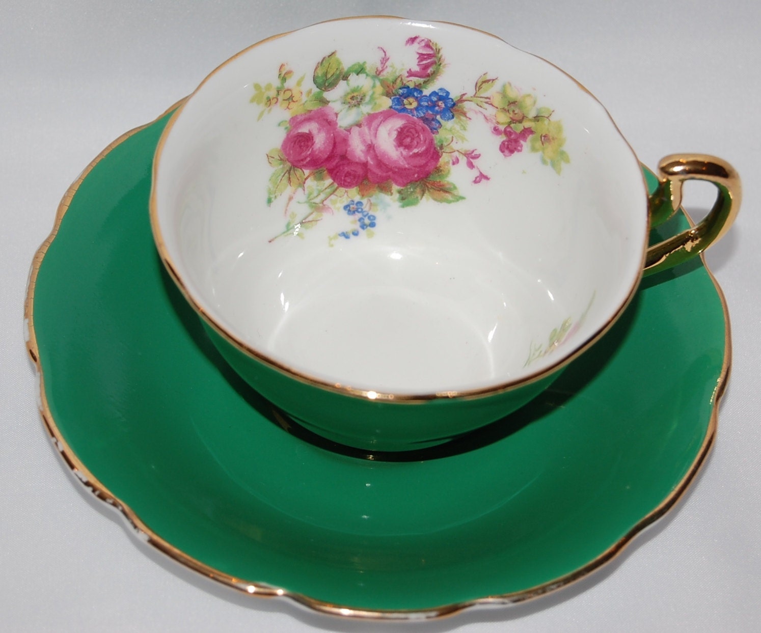 Vanderwood Genuine Bone China Green Tea Cup and Saucer - EfficientsenseFinds