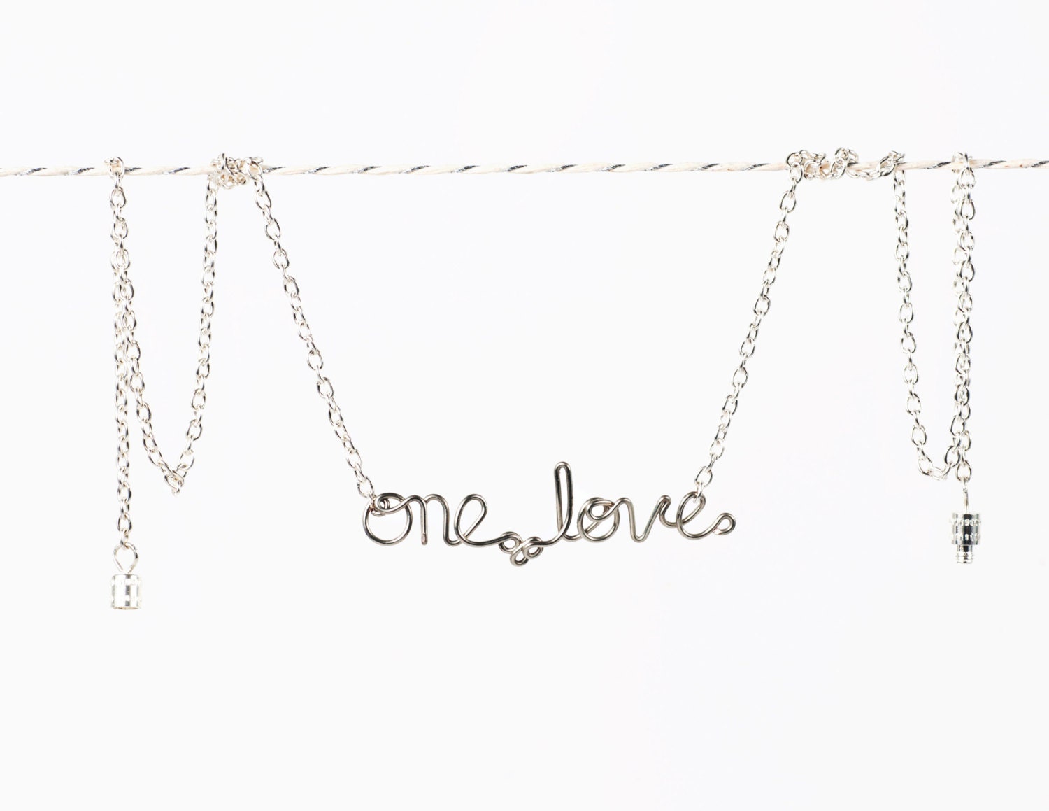 One Love Necklace Bob Marley Lyrics Jewelry by Exaltation on Etsy