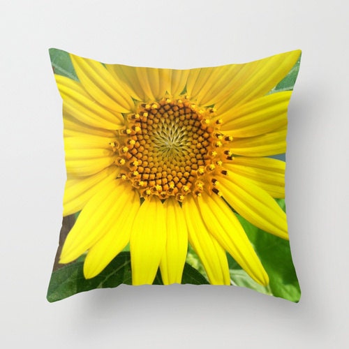 Items similar to Yellow Sunflower Pillow Cover, Sunflower Pillow Case