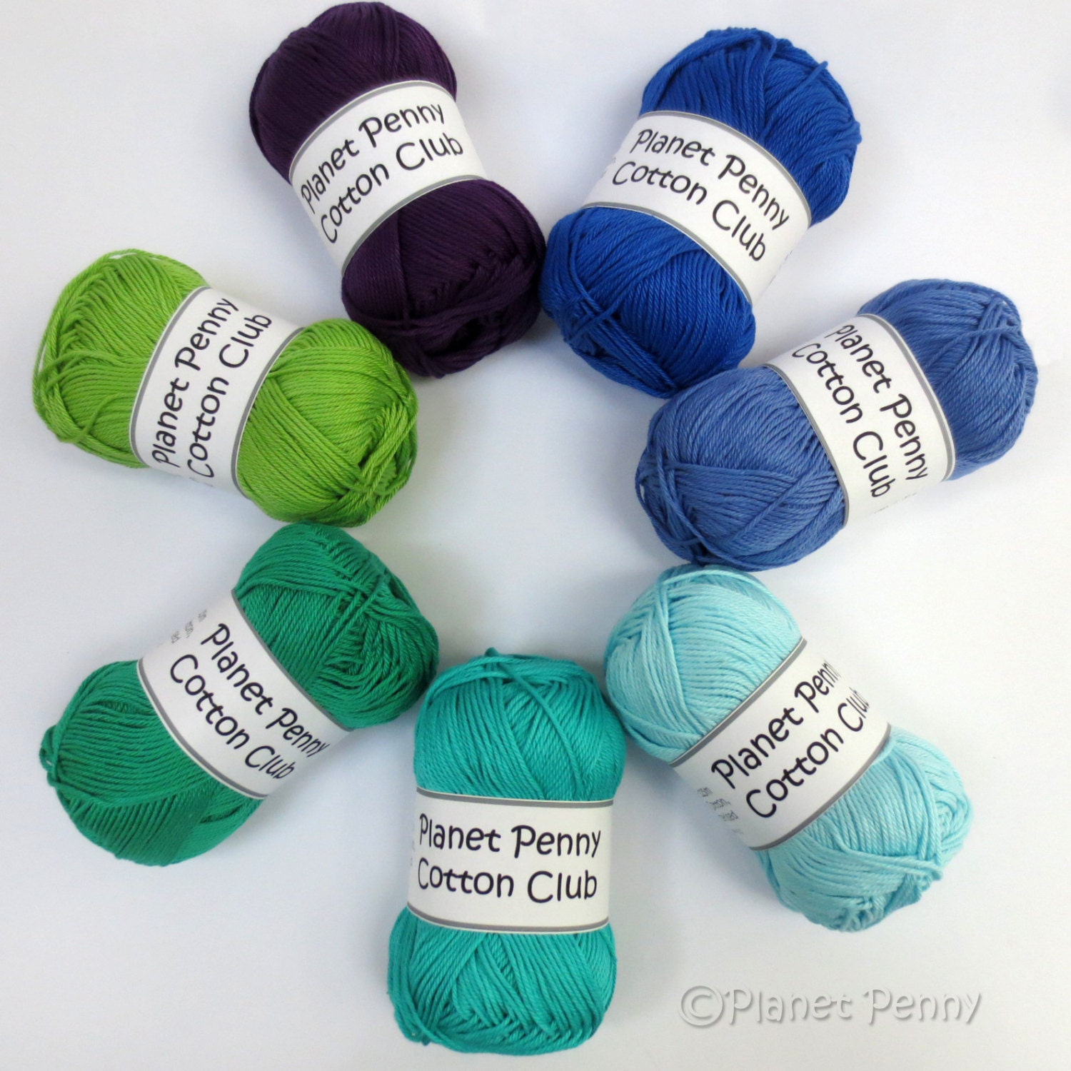Penny Cotton Club Yarn Pack of 14 Rainbow by