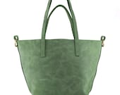 NEW! Spring,  green, Quality leather bag, women bag, tote, handmade - ADIKILAV
