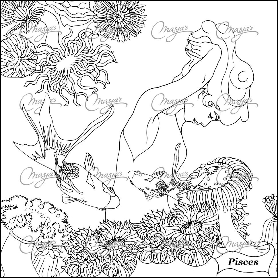 zodiac signs coloring pages - photo #21
