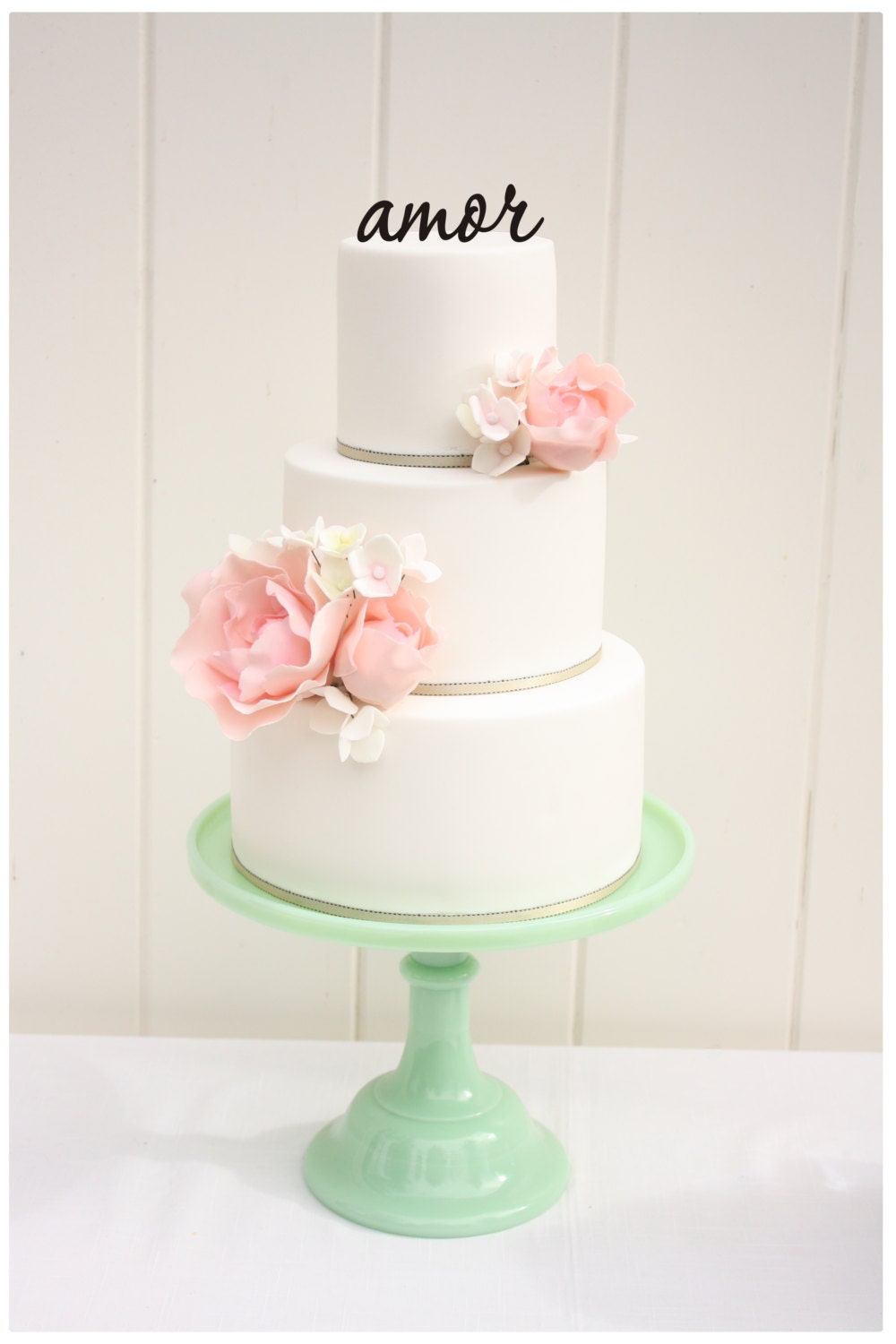 AMOR Wedding Cake Topper Custom Design