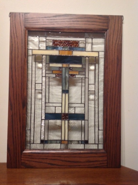 Items Similar To Craftsman Style Stained Glass Window Panel On Etsy