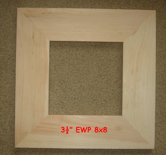 Items similar to Unfinished wood picture frame in wide 3.5 inch