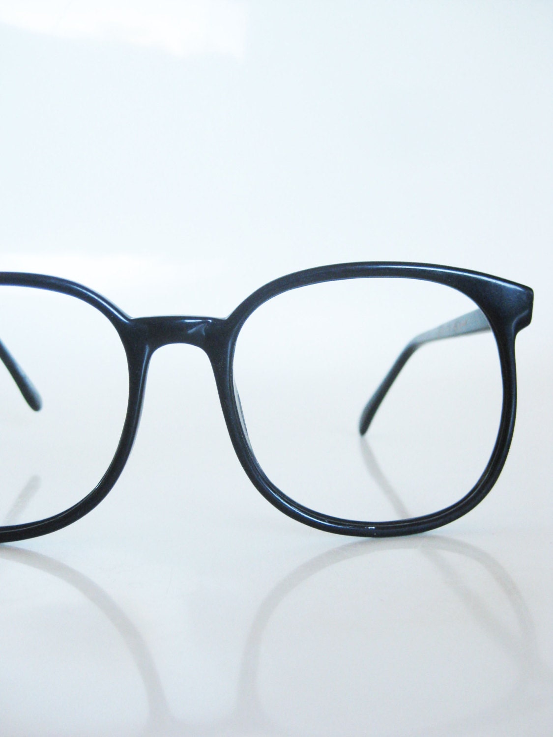 1980s Round Black Glasses Eyeglasses Womens by OliverandAlexa