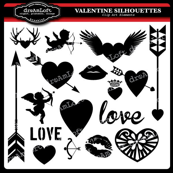 valentine silhouette clip art - photo #30