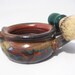 Shaving Scuttle Mug Cup Bowl For Comfort Hot Wet Shave - Handmade Pottery Glazed Rust Red, Blue, Gold, Brown, Black