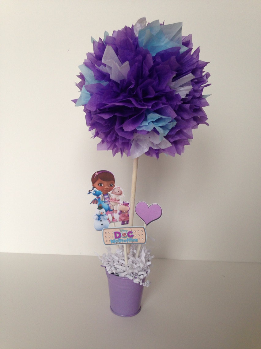 Doc Mcstuffins birthday party decoration, centerpiece, centerpieces