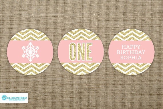 Winter Onederland Cupcake Toppers - Snowflake printable - Glitter Birthday printable - Onederland printables - First Birthday printable Il_570xn