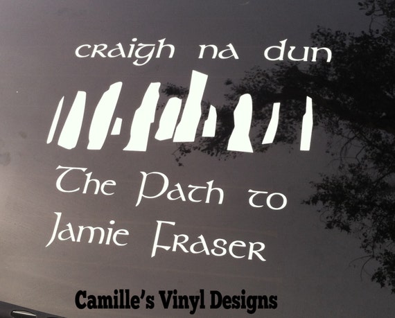 Outlander Craigh na Dun Car Laptop Vinyl Decal Sticker Jamie Fraser Diana Gabaldon Geek Book Scotland Reader Addict