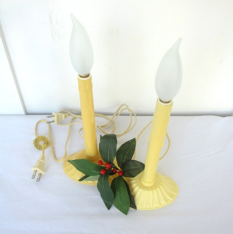 Electric Drip Candle Lights, Vintage Window Christmas Decoration, Set ...