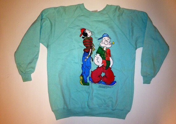 Vintage POPEYE & OLIVE OYL Classic Crew Neck by FisforFRESH