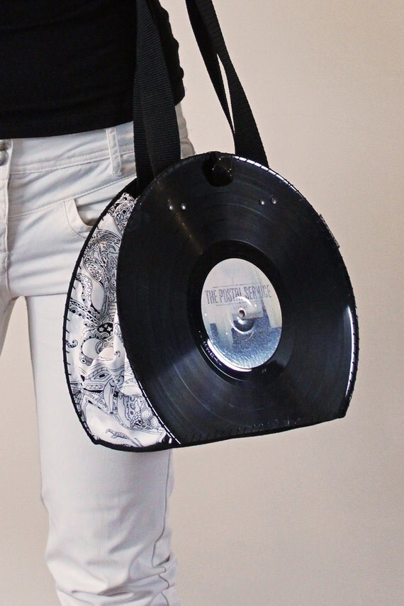 Items similar to Vinyl Record Handbag / Purse / Bag / Retro / Vintage / One of a kind on Etsy