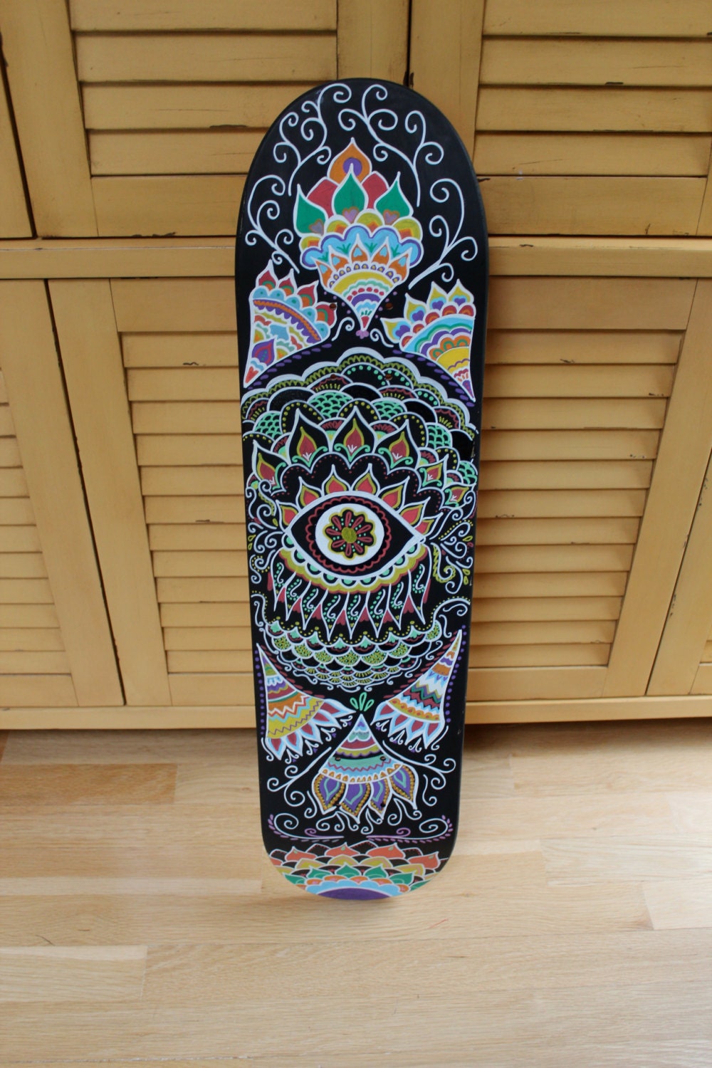 Trippy Hand Painted Skateboard r/woahdude