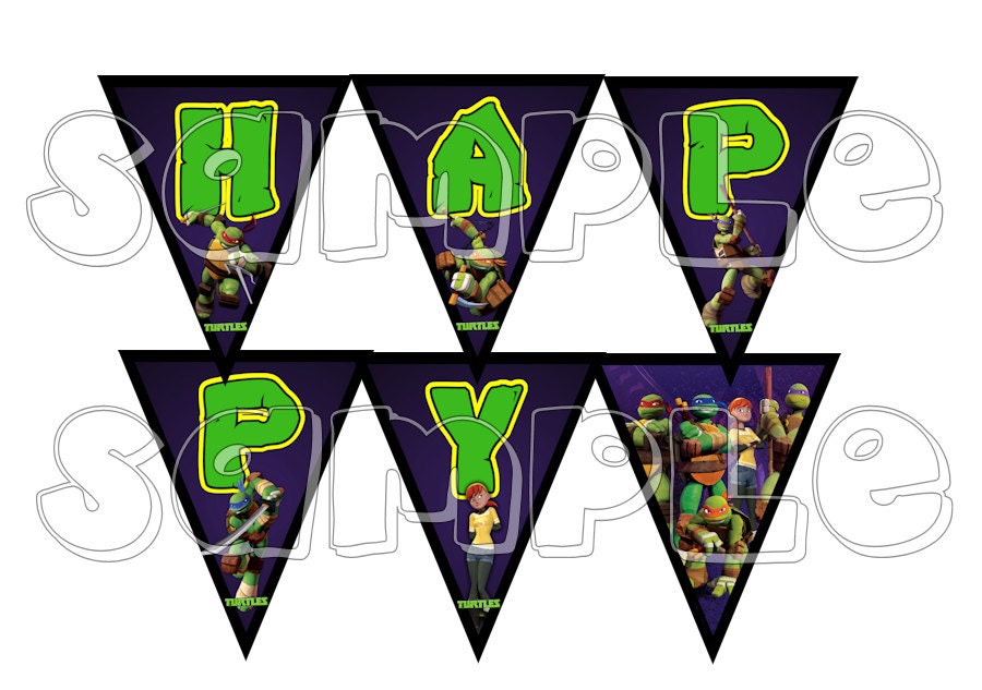 Ninja Turtles Banner - TMNT Birthday Party Printables