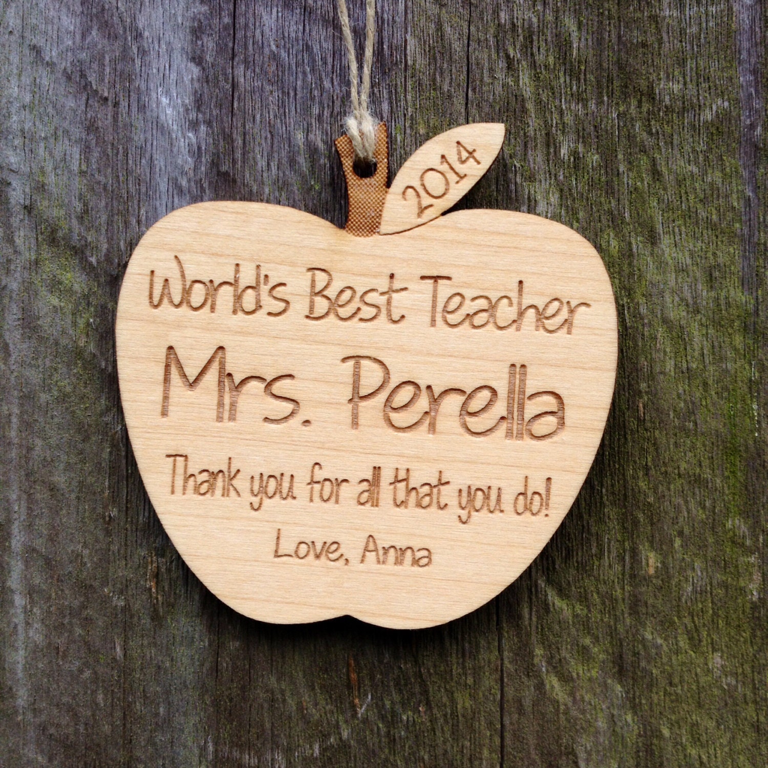 Personalized Teacher Gift Personalized Apple Teacher