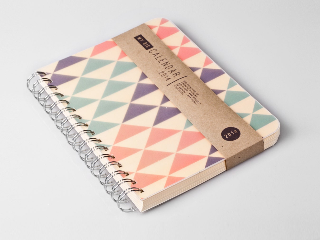 2014 Weekly Planner Calendar Diary Day Spiral A5 Triangle This Day Planner - Great Christmas Gift Idea - TheBigCalendar