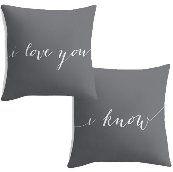 Set of 2 Pillow Covers with the quotes I Love by mallorylynndecor