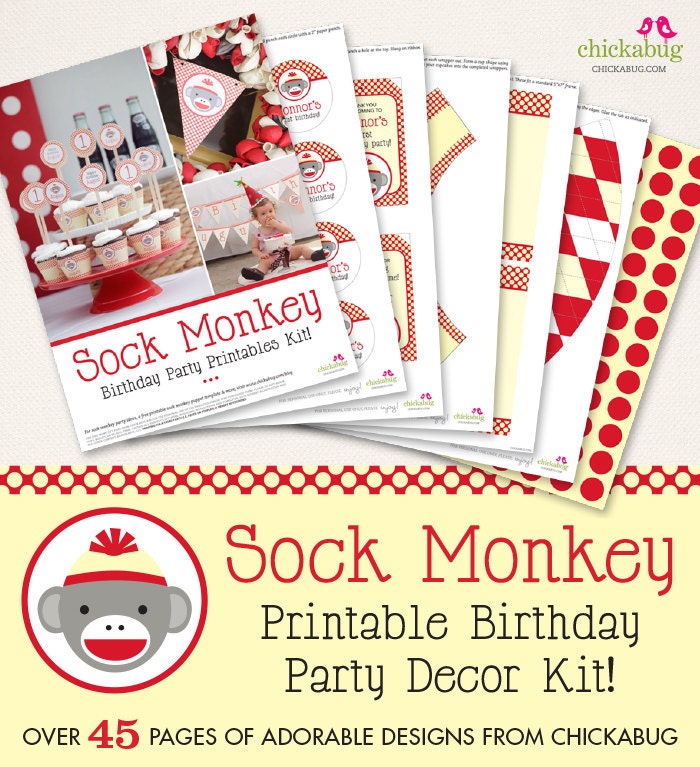 sock-monkey-birthday-party-printable-decor-kit-over-45-pages-of