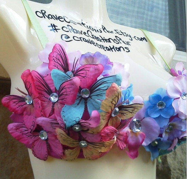 Butterfly Flower Fantasy Design in a 34C READY to ship