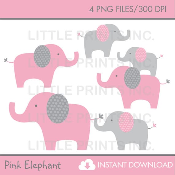 free pink baby elephant clip art - photo #37
