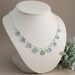 RESERVED: Aquamarine Necklace Sterling Silver Mint Green Pearls, Gemstone Drop Necklace, March Birthstone Jewelry, 18 Inch