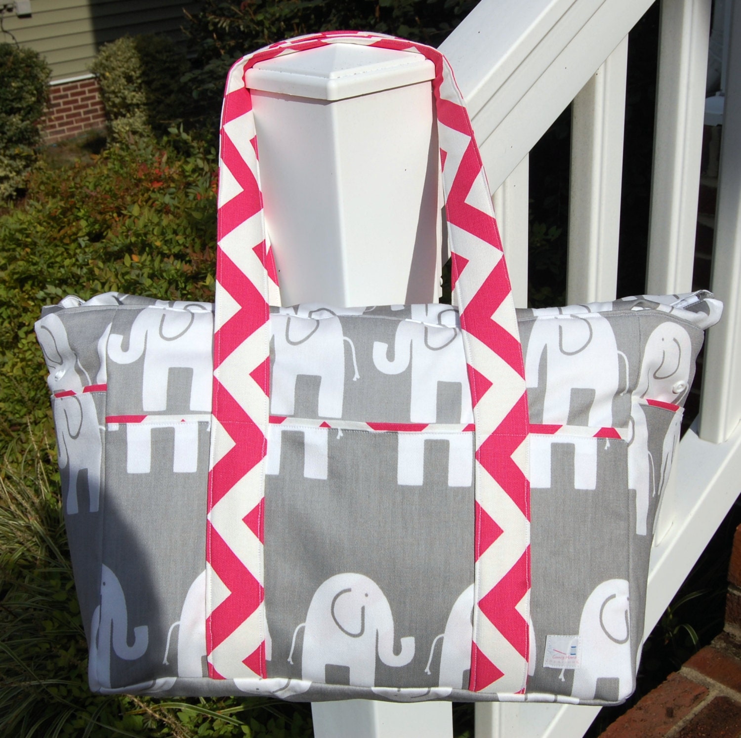 Items similar to On Safari Zip Top Diaper Bag Available in many colors on Etsy