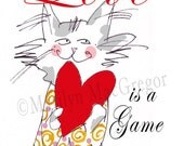Love is a Game Valentine Card