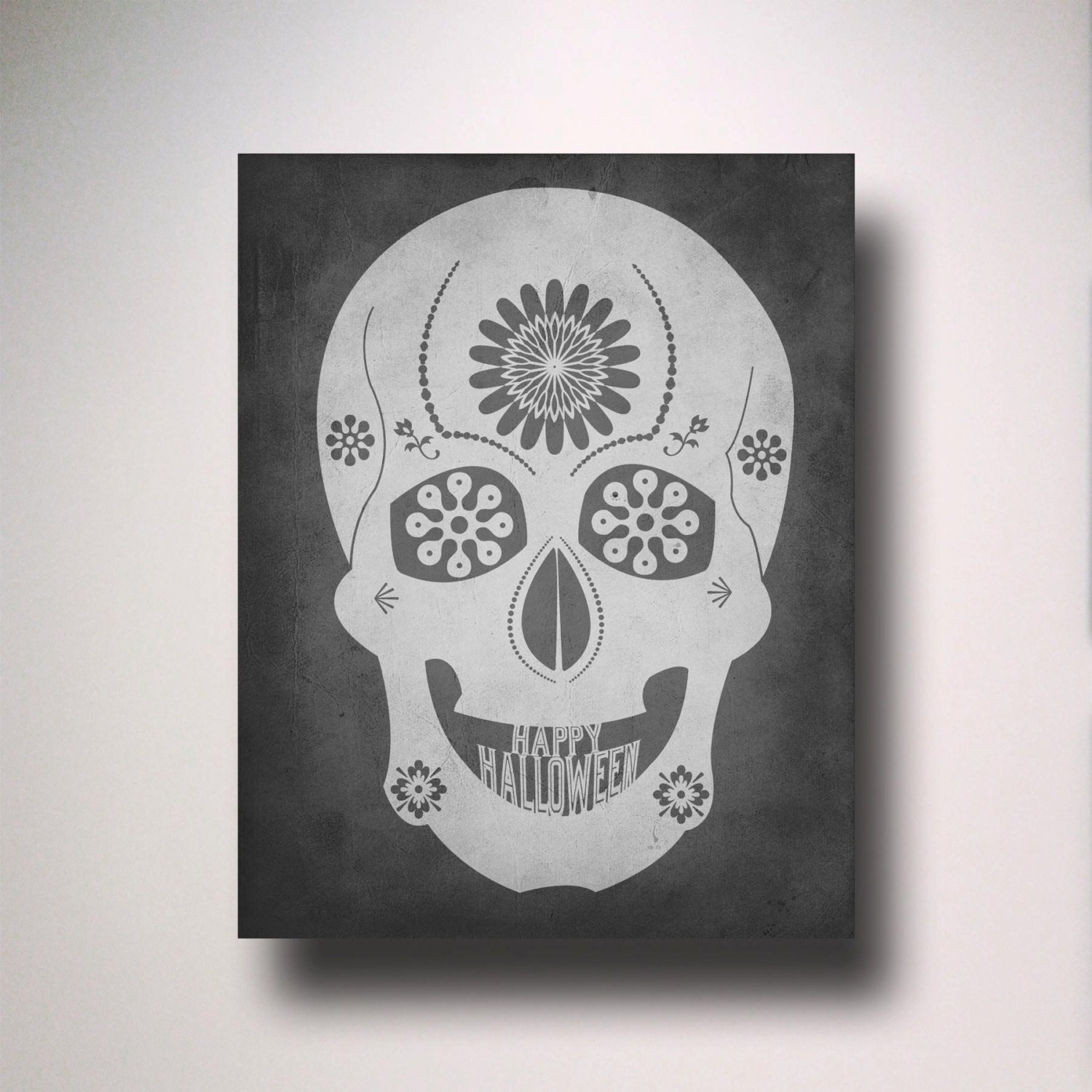 Halloween Poster / Typography / Happy Halloween / Poster Print / Wall Art